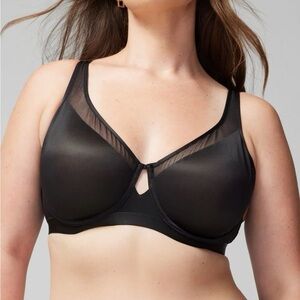 SOMA Unbelievable Lift Scoop Balconette Unlined Bra Black Women’s Size 36DDD
